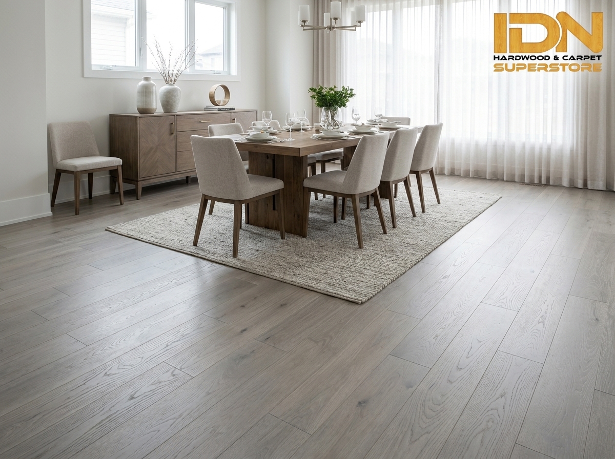 Engineered hardwood floor